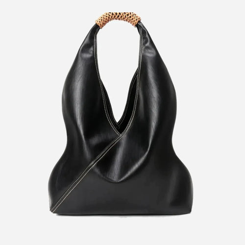 Bolsa feminina de couro legítimo grande capacidade tote para compras e ombro