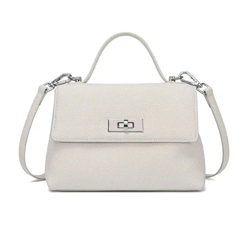 Bolsa feminina de couro legítimo pequena quadrada vintage para ombro