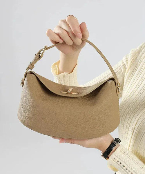 Bolsa pequena feminina de couro legítimo minimalista transversal de ombro