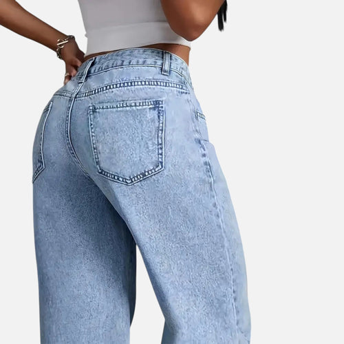 Calças Jeans Femininas Largas – Clássico Casual Sob Medida