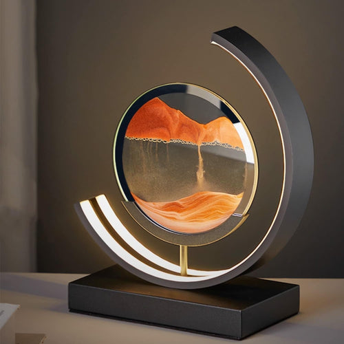 Luminária de mesa com Areia Movediça – Iluminação Ambiente Tranquila