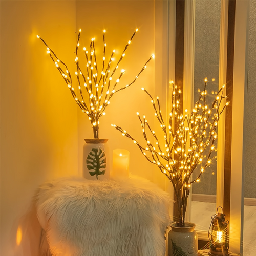 Luminária de mesa com Ramos LED para Vaso – Iluminação Decorativa para o Lar