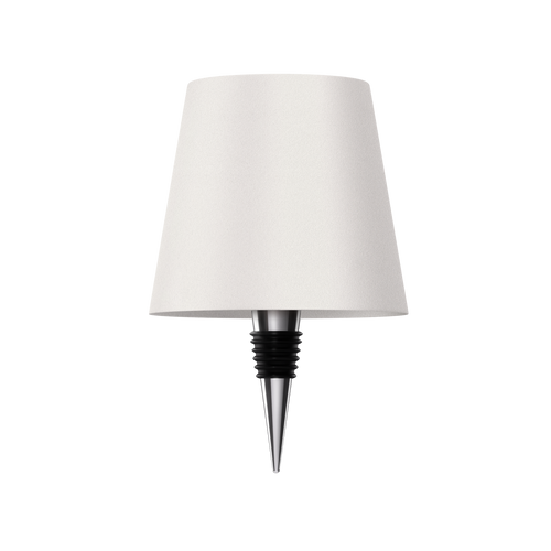 Luminária de mesa sem fio para garrafa - Abajur LED recarregável para vinho com controle touch. Branco Clássico