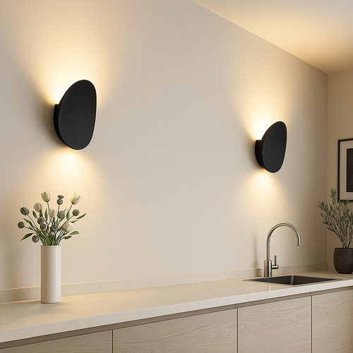 Luminária de parede contemporânea com iluminação suave e difusa, ideal para realçar espaços sofisticados (pacote com 4).