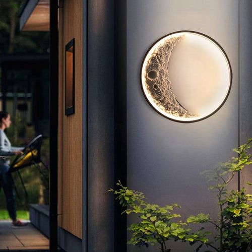 Luminária externa LED Moderna em Forma de Lua à Prova d'Água IP65 Elif