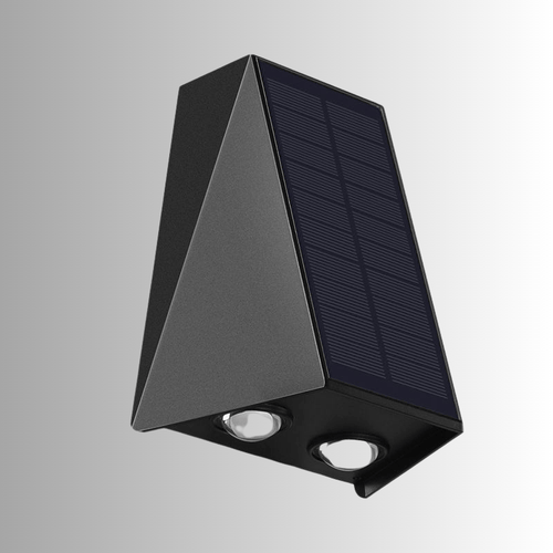 Luminária externa solar LED para parede 3 luzes 1