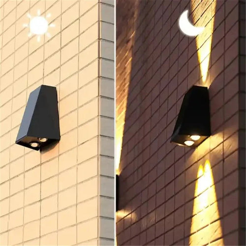 Luminária externa solar LED para parede