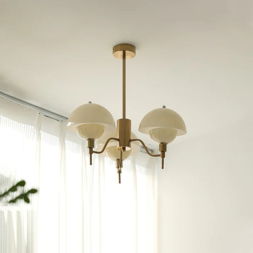 Lustre francês bolha para a sala de estar Ouro & Creme