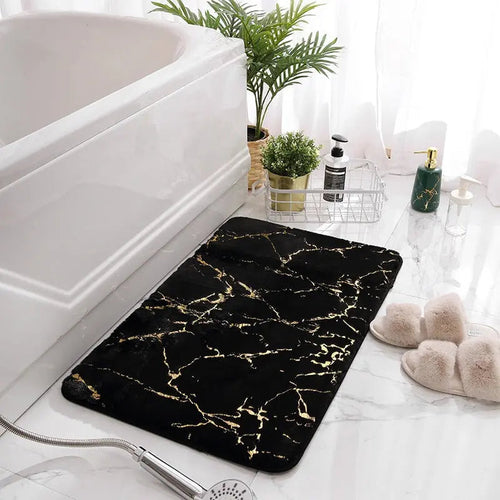 Luxuoso Tapete de Banho • Super Macio e Absorvente Preto