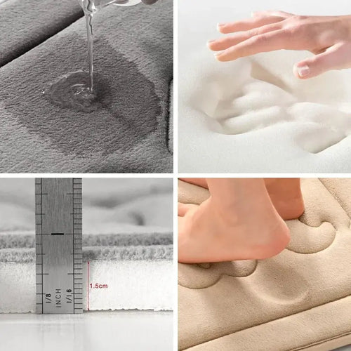 Luxuoso Tapete de Banho em Espuma de Memória Velour