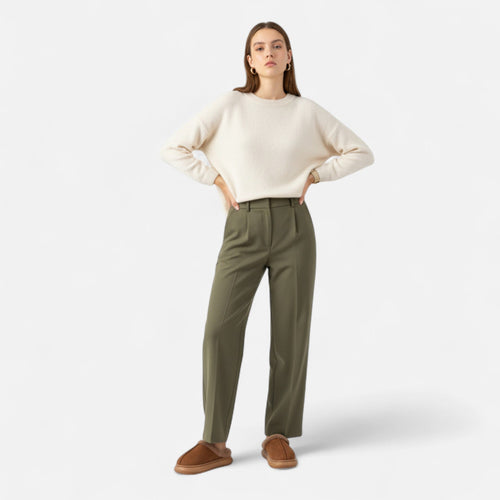 Pantufas de Plataforma em Toque de Cashmere para Mulheres