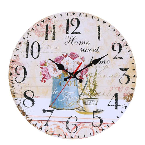 Relógio de parede com design floral sofisticado Metal dourado