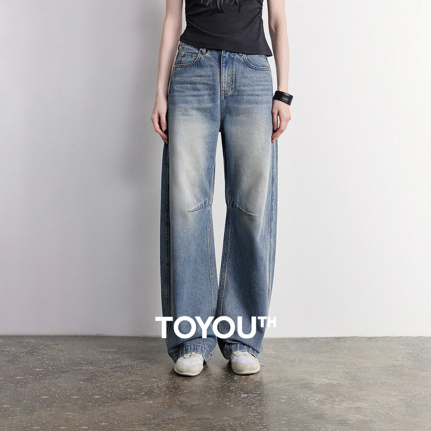 Calça Jeans Feminina Barrel Cintura Alta