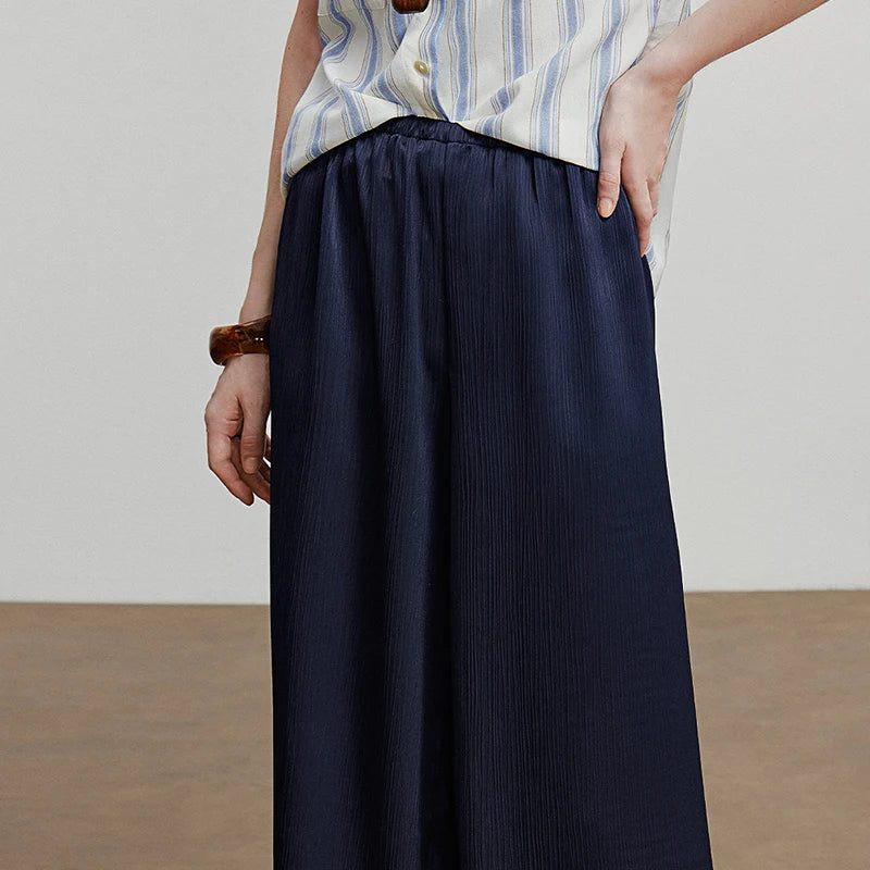 Calça Feminina Wide Leg Reta Longa
