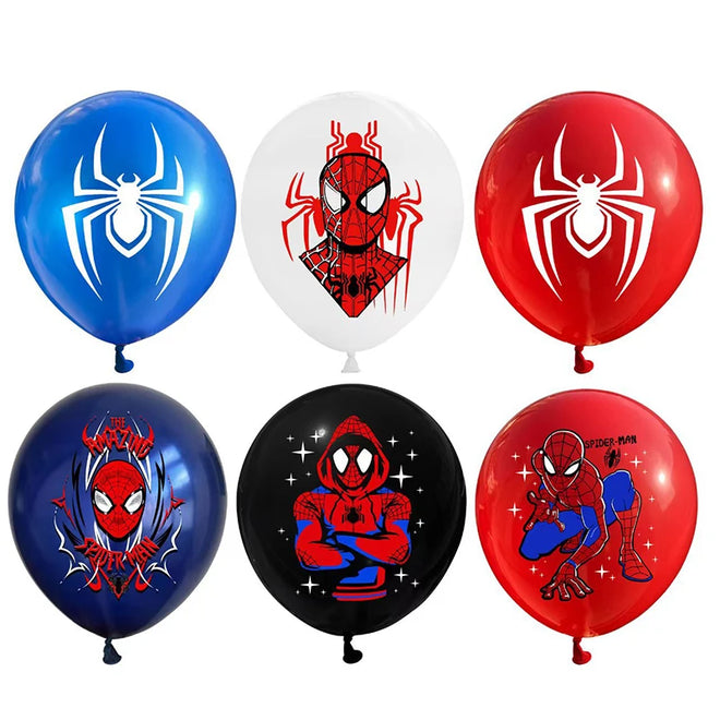 Balão bexiga homem aranha - Spiderman 12pcs