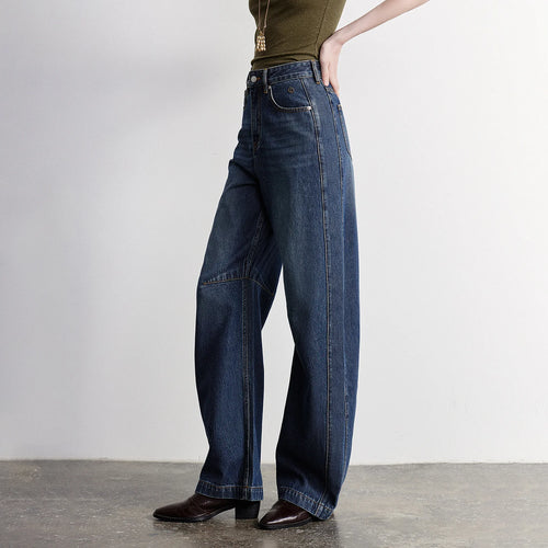 Calça Jeans Feminina Barrel Cintura Alta