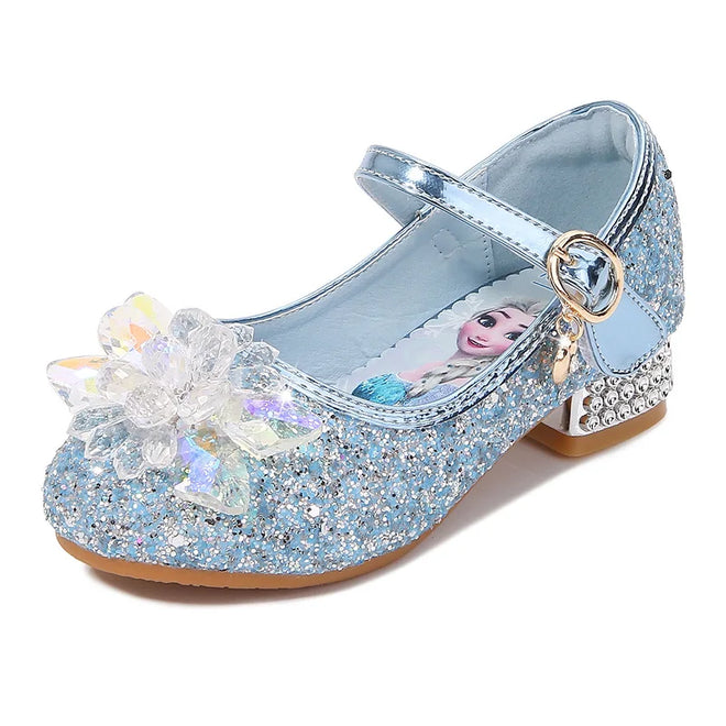 Sapatilha De Cristal Feminina Infantil Frozen Elza