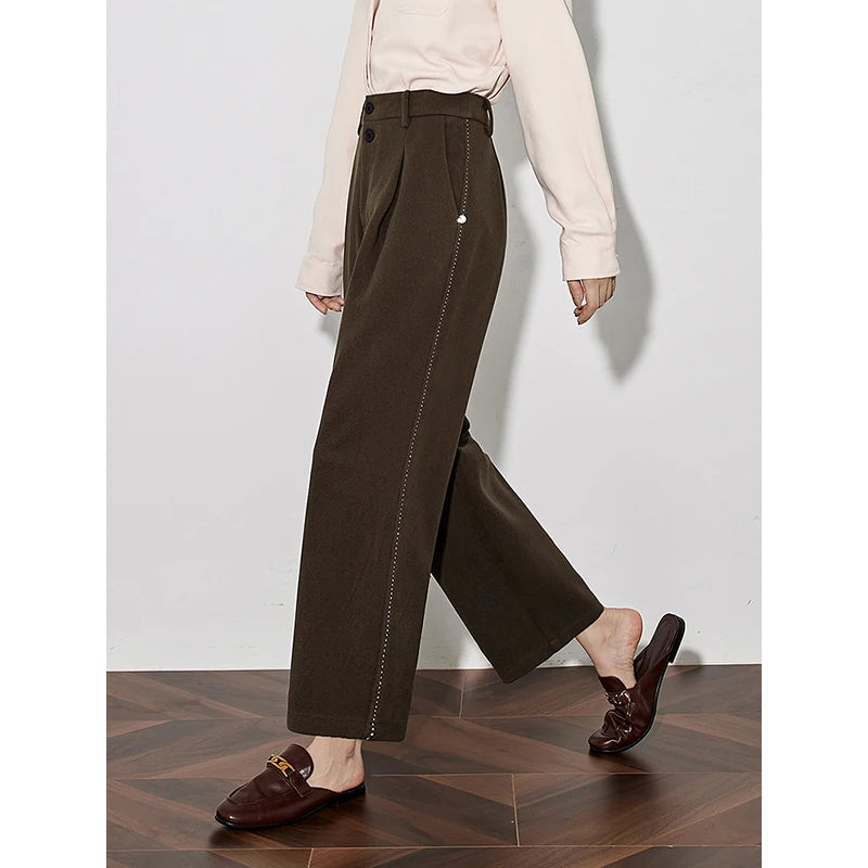 Calça Alfaiataria Feminina Reta Cropped