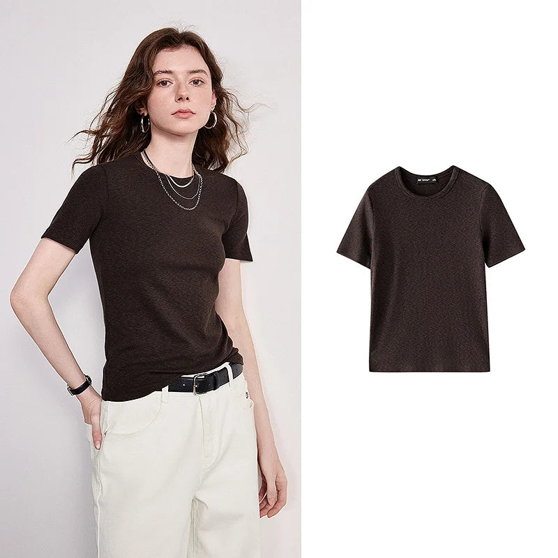 Camiseta Feminina Slim com Toque Bamboo