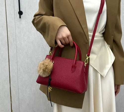 Bolsa Pequena de Mão Feminina em PU Couro Sintético com Alça Transversal