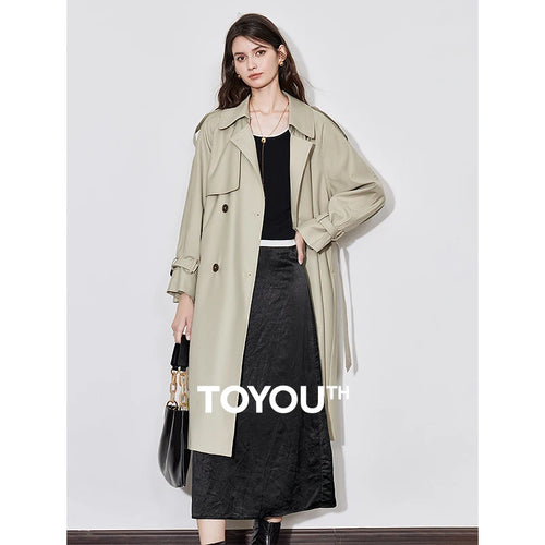 Trench Coat Feminino Longo Minimalista