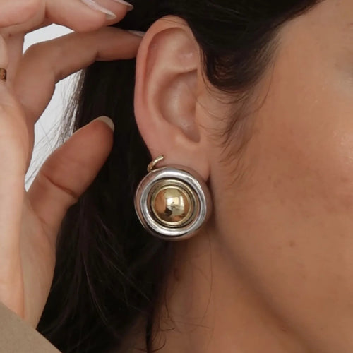 Brinco Donut Marcante com Banho Ouro 18K