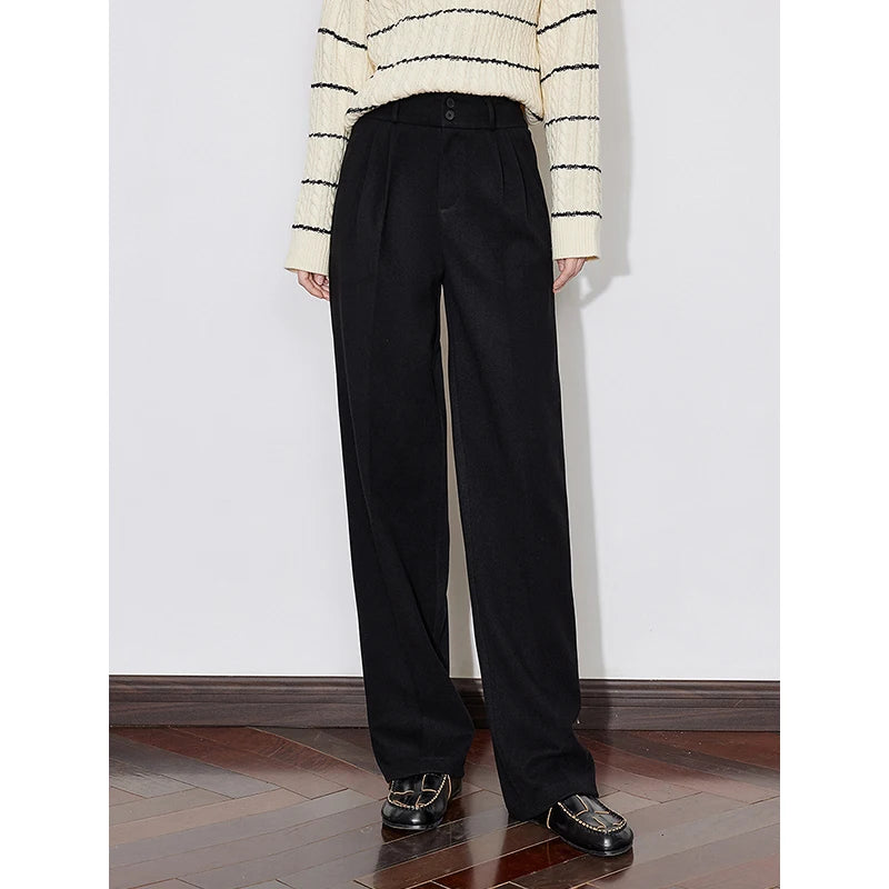 Calça Alfaiataria Feminina Reta de Inverno