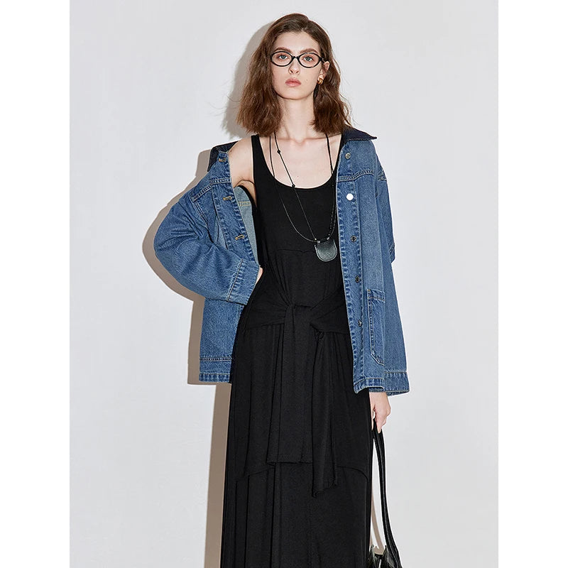 Vestido de Malha Midi Sem Manga Preto