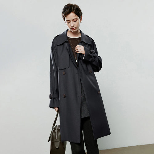 Trench Coat Feminino Midi Acinturado