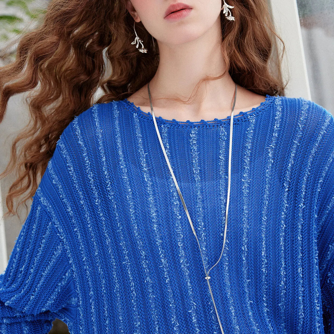 Blusa Feminina de Liocel Vazado com Fio Texturizado