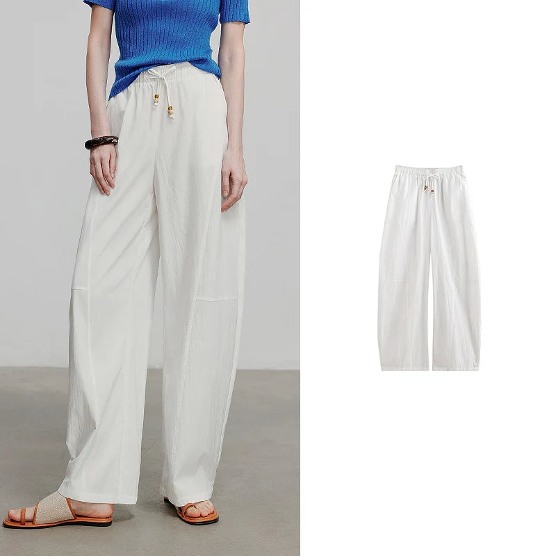 Calça Pantalona Feminina Leve com Cós Elástico