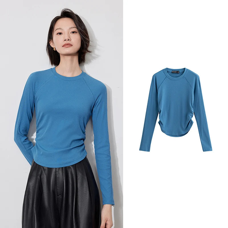 Blusa Feminina Segunda Pele Manga Longa de Alta Elasticidade