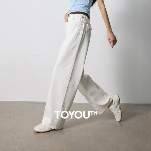 Calça Jeans Feminina Reta de Liocel Cintura Baixa