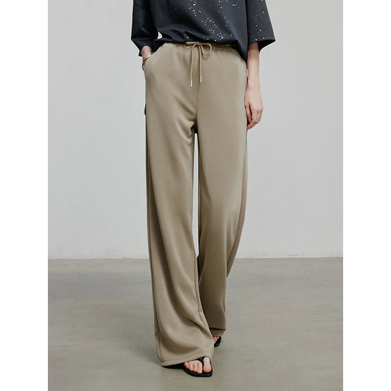 Calça Pantalona Feminina de Modal com Cós Elástico