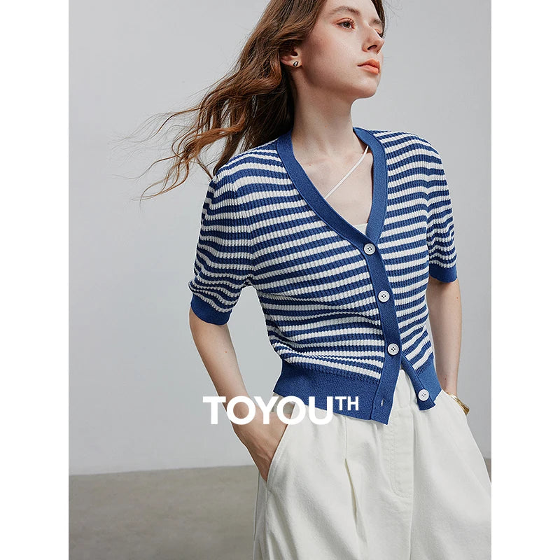 Blusa Feminina de Tricô Leve Manga Curta