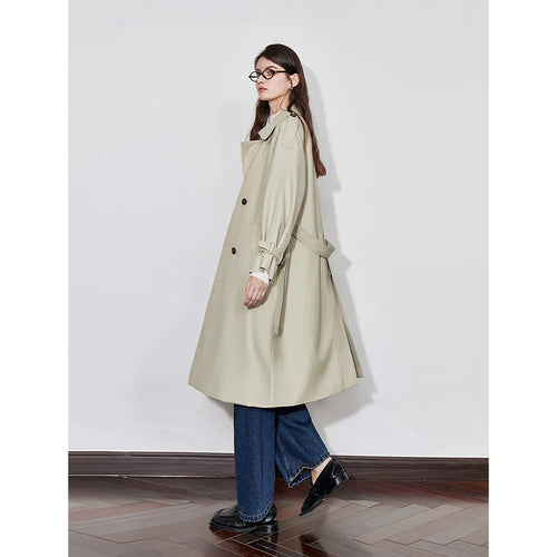 Trench Coat Feminino Longo Minimalista