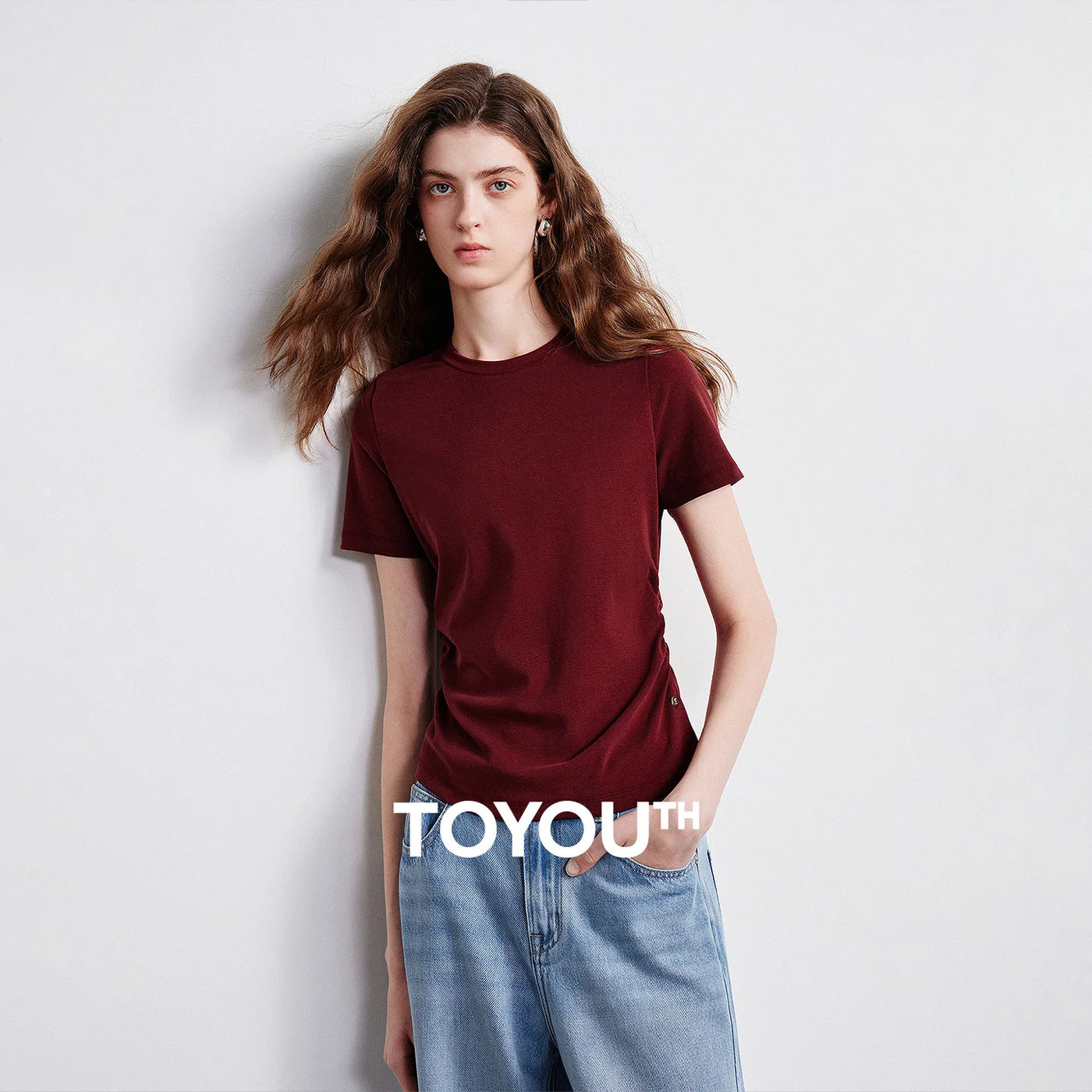 Camiseta Feminina de Liocel e Algodão com Cintura Marcada