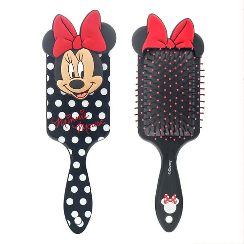 Escova Para Cabelo Profissional Minnie Raquete Almofadada Preto