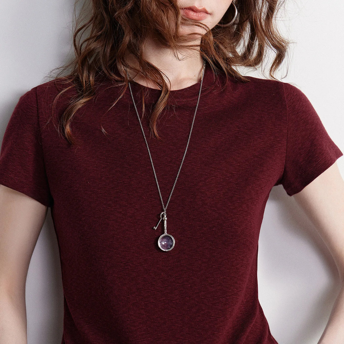 Camiseta Feminina Cropped Slim de Algodão