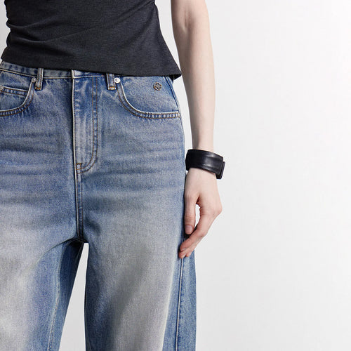 Calça Jeans Feminina Barrel Cintura Alta