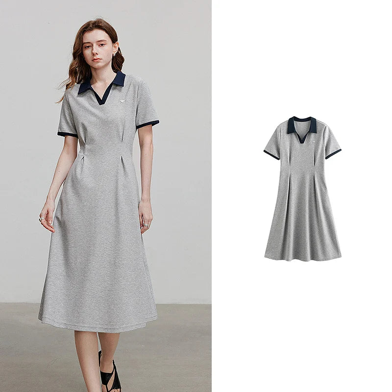 Vestido Polo Midi com Bordado
