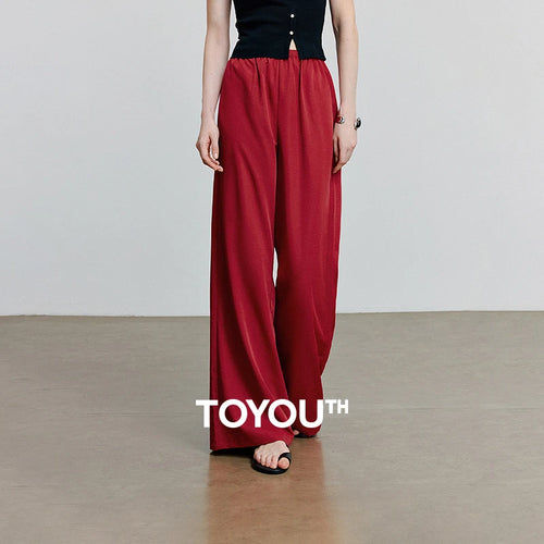 Calça Feminina Wide Leg com Cós Elástico