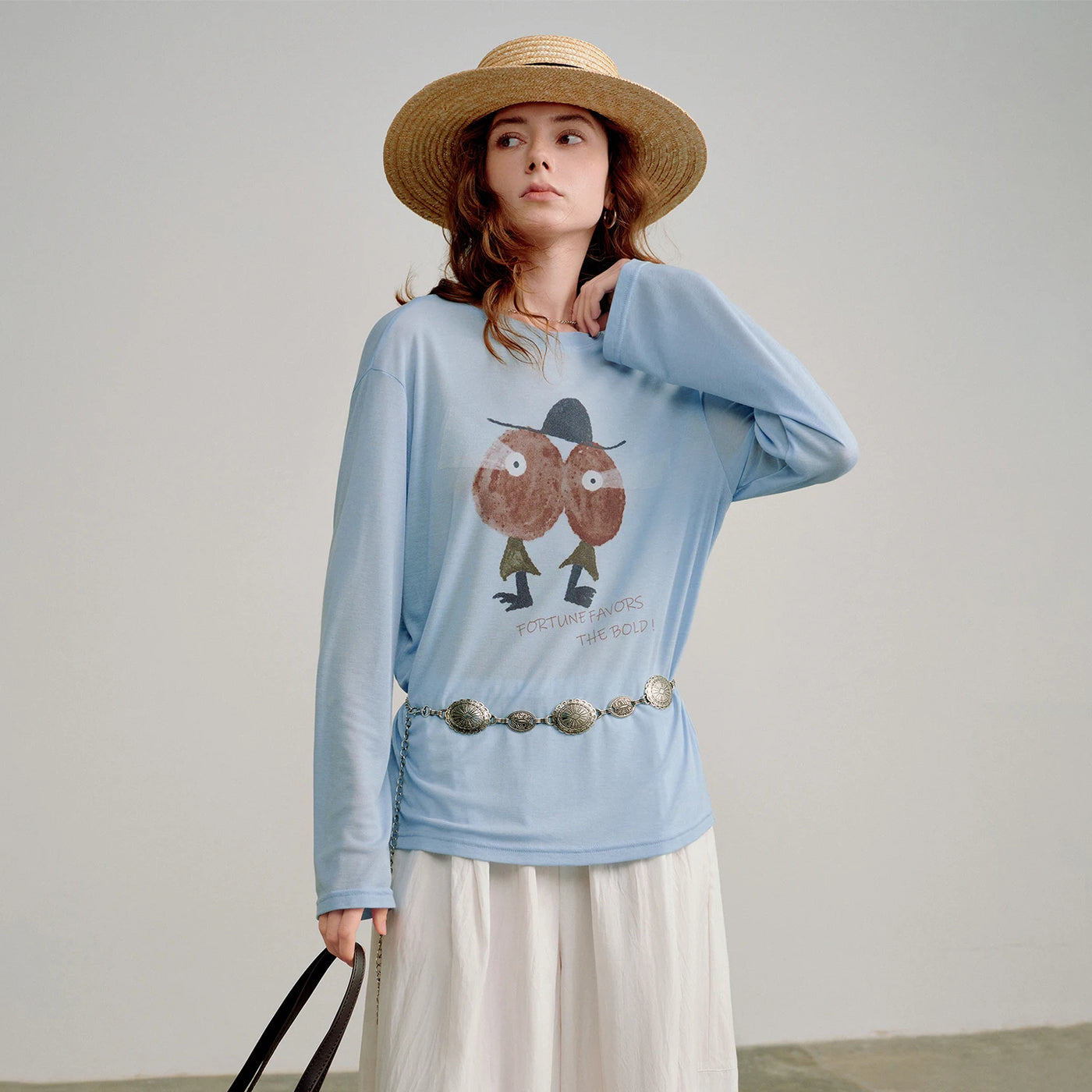 Cardigan Feminino de Liocel e Lã com Estampa Artística