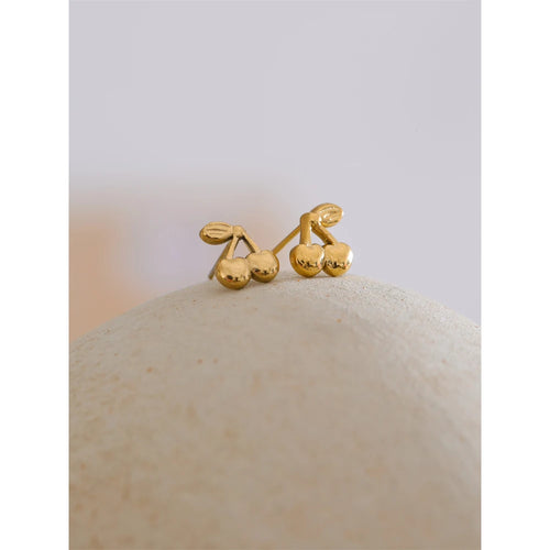 Brinco Feminino Cereja Delicado Aço Inoxidável
