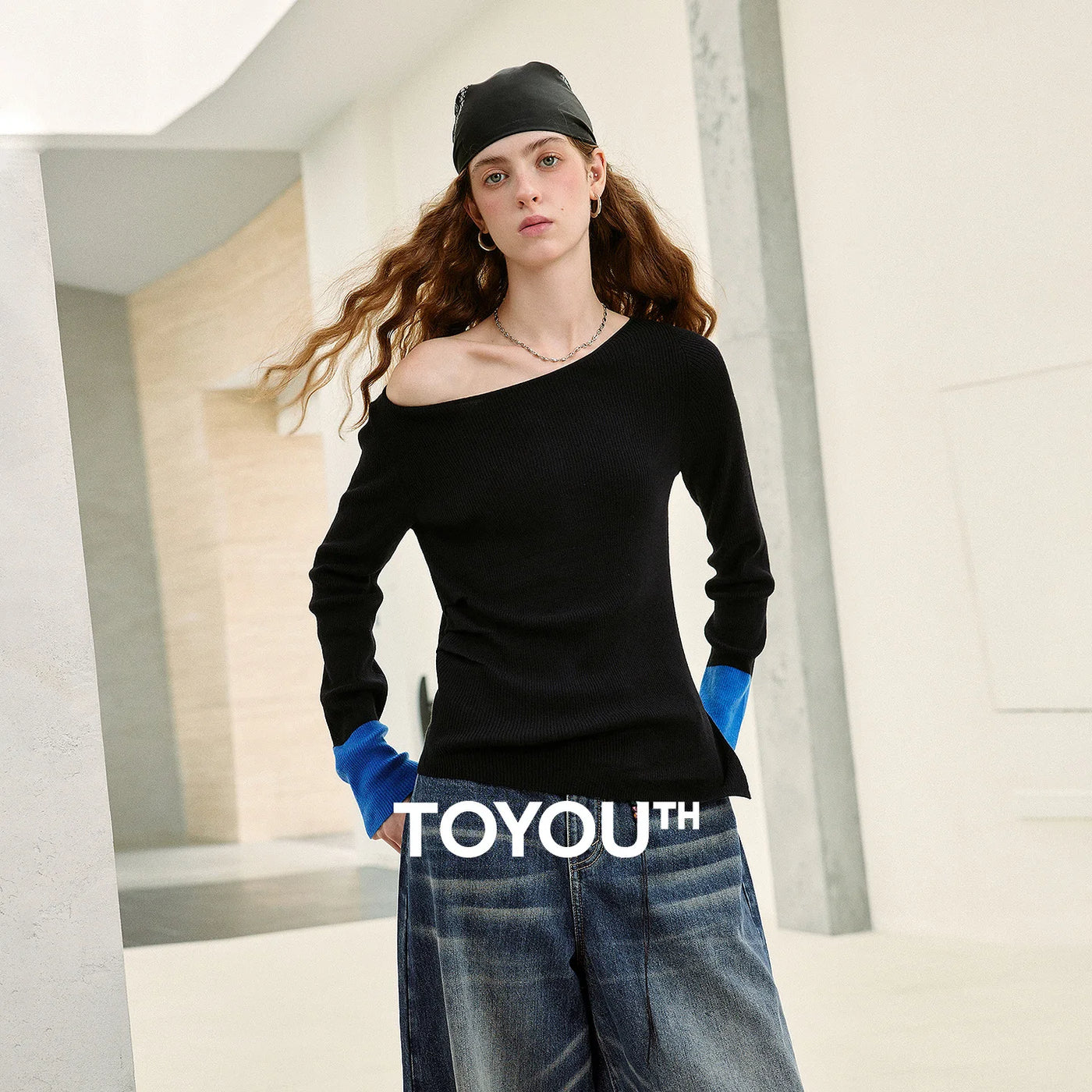 Blusa Feminina de Tricô com Lã e Punhos Plissados