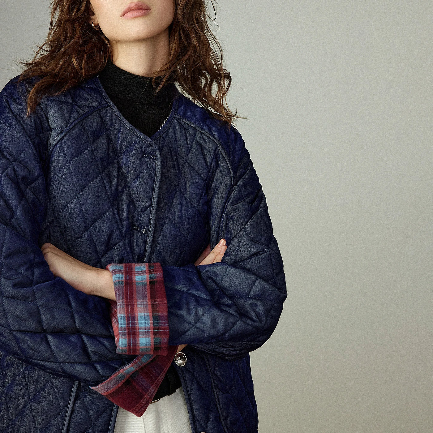 Jaqueta Feminina Acolchoada Xadrez Argyle