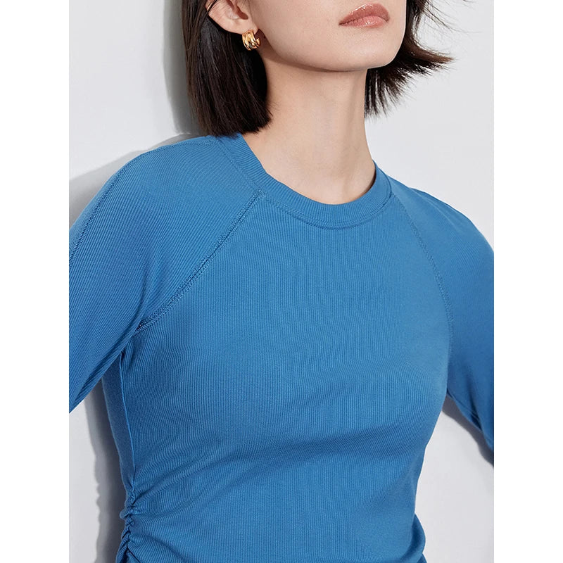Blusa Feminina Segunda Pele Manga Longa de Alta Elasticidade