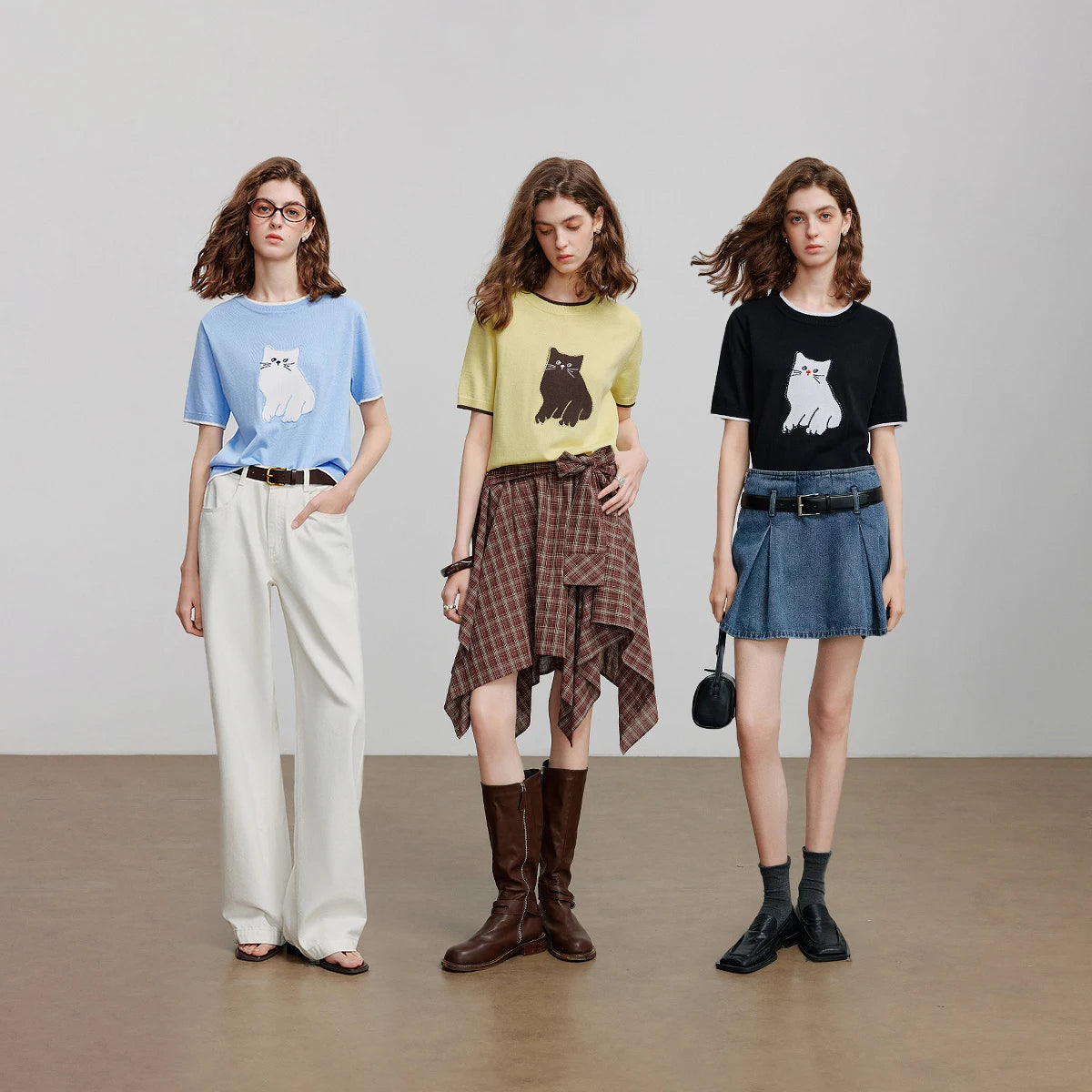 Blusa Feminina de Tricô Manga Curta Casual