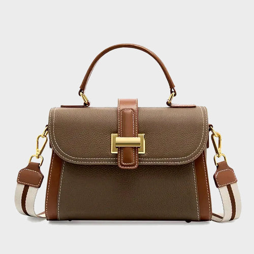 Bolsa feminina pequena de couro legítimo transversal vintage 2025