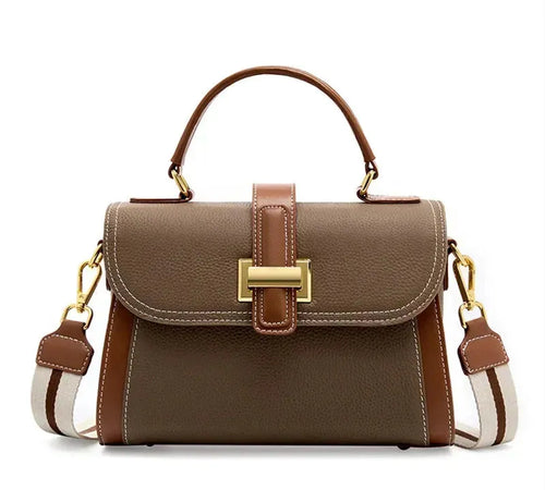 Bolsa feminina pequena de couro legítimo transversal vintage 2025